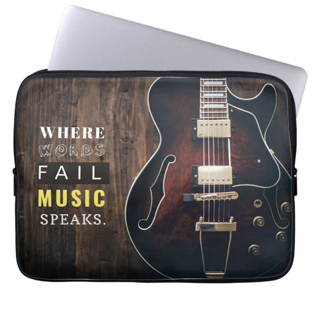 Funda Para Portátil Música de arte habla (Frente)