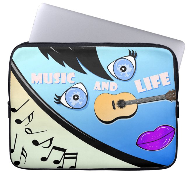 Funda Para Portátil Música De Arte Y Vida (Frente)