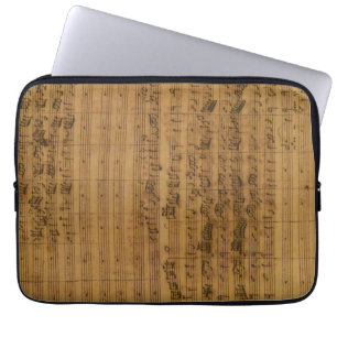 Funda Para Portátil Música de hoja vintage de Johann Sebastian Bach