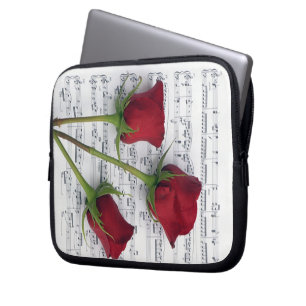 Funda Para Portátil Música de rosas