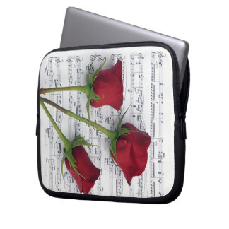 Funda Para Portátil Música de rosas