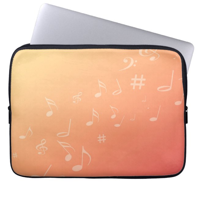 Funda Para Portátil Música Peach (Frente)