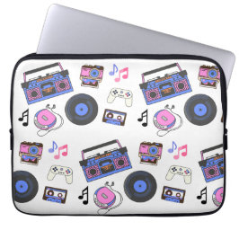 Funda Para Portátil Música Retro de la Era de los 80 Nostálgica