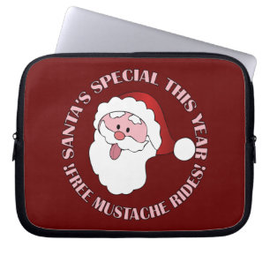 Funda Para Portátil Mustache Rides de Santa