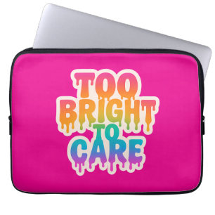 Funda Para Portátil Muy brillante - Tipografía de neón goteo con bol