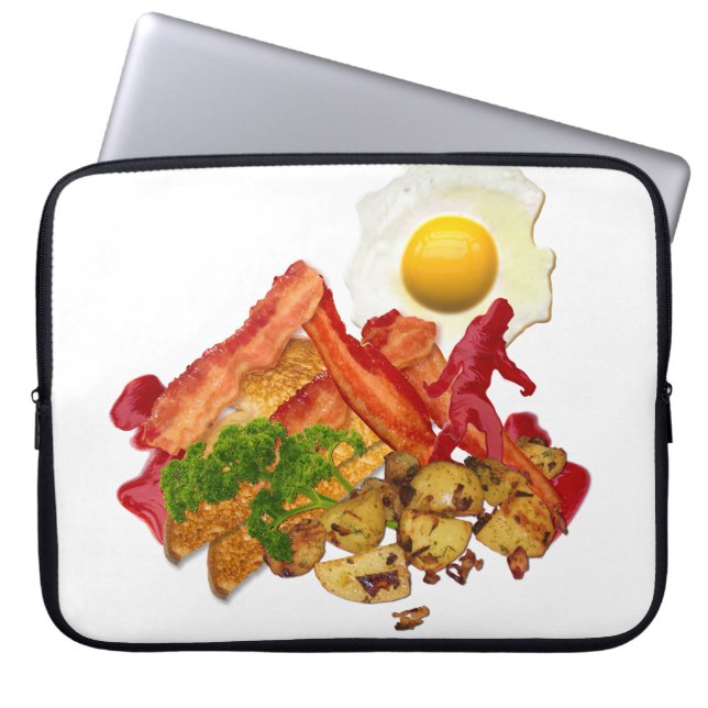 Funda Para Portátil My Ketchup Gone Squatchin for Bacon Mountain (Frente)