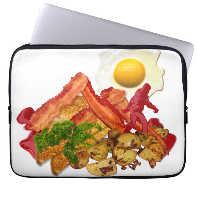 Funda Para Portátil My Ketchup Gone Squatchin for Bacon Mountain (Frente)