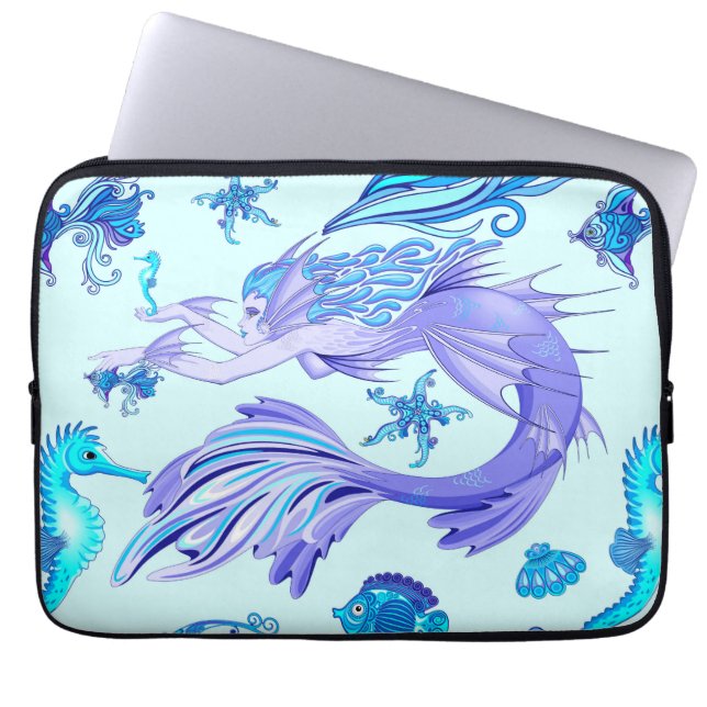 Funda Para Portátil Mystic Mermaid Fairy Purple Creple Ceramic Tile (Frente)