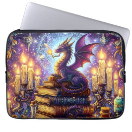 Funda Para Portátil Mystical Dragon Wizard Books