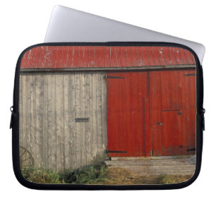 Funda Para Portátil NA, Canadá, Nuevo Brunswick, Shepody. Granero rojo