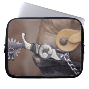 Funda Para Portátil NA, EE. UU., Texas, Lubbock Bota y espuela de vaqu