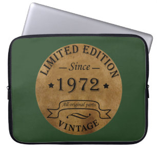 Funda Para Portátil nacido en 1972, cumpleaños vintage