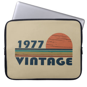 Funda Para Portátil nacido en 1977, cumpleaños vintage