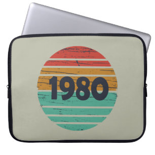 Funda Para Portátil Nacido en 1980 como regalo de cumpleaños