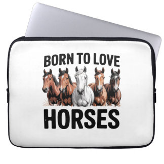 Funda Para Portátil Nacido para amar a los caballos