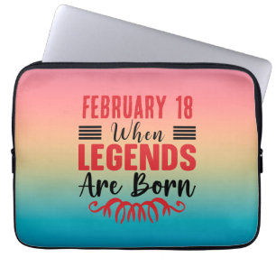 Funda Para Portátil Nacieron las leyendas de cumpleaños personalizadas