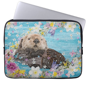 Funda Para Portátil Nadando en flores