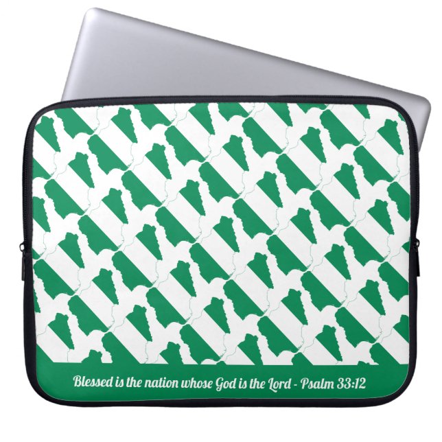 Funda Para Portátil Naija NIGERIA FLAG Personalizado Scripting Laptop (Frente)