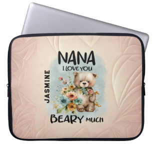 Funda Para Portátil Nana te amo mucho - nombre personalizado