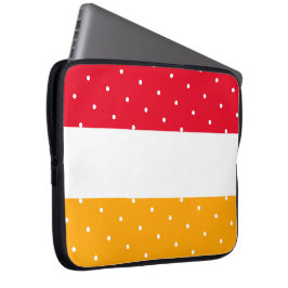Funda Para Portátil Naranja amarillo blanco rojo brillante divertido c