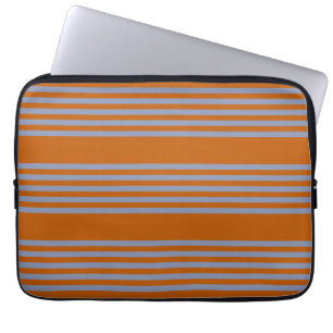 Funda Para Portátil Naranja azul-gris y quemado de cinco rayas