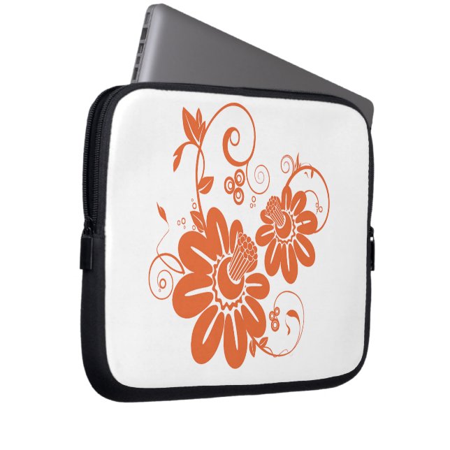 Funda Para Portátil Naranja Blossom (Anverso derecho)