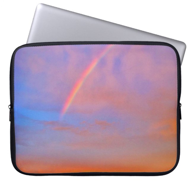 Funda Para Portátil Naranja Blue Rainbow Sunset Foto Hermosa y Moderna (Frente)