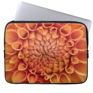 Funda Para Portátil Naranja central Dahlia Flower