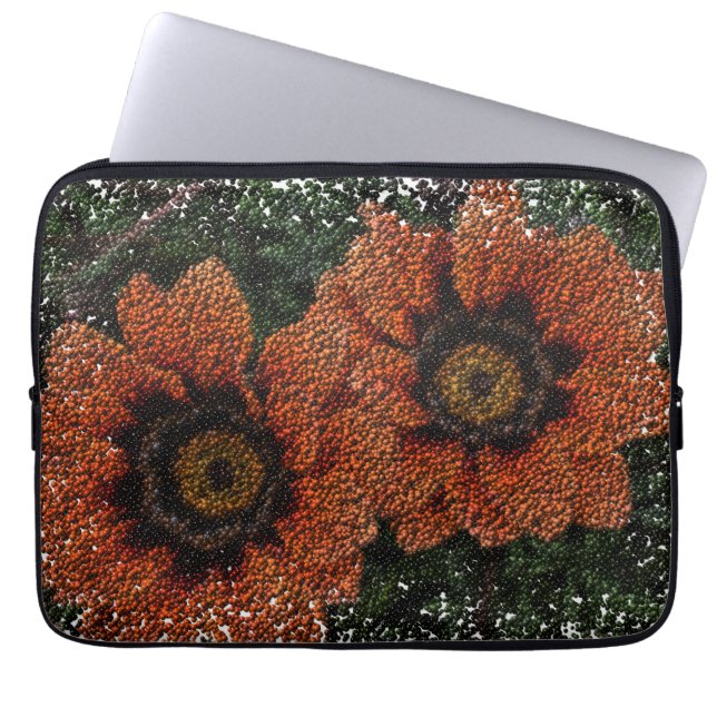 Funda Para Portátil Naranja Daisy Balls Portátil Sleeve (Frente)
