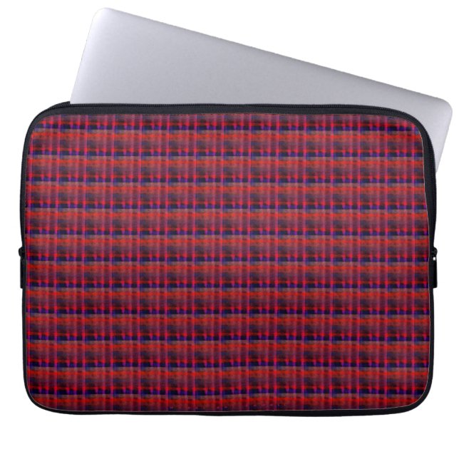 Funda Para Portátil Naranja de la Hapa Plaid 1974, (Frente)