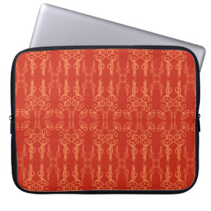 Funda Para Portátil Naranja de moda sobre el eslabón de la amapola roj