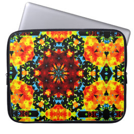 Funda Para Portátil Naranja Floral