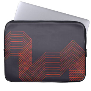Funda Para Portátil Naranja fresco ilustracion decorativo a la moda