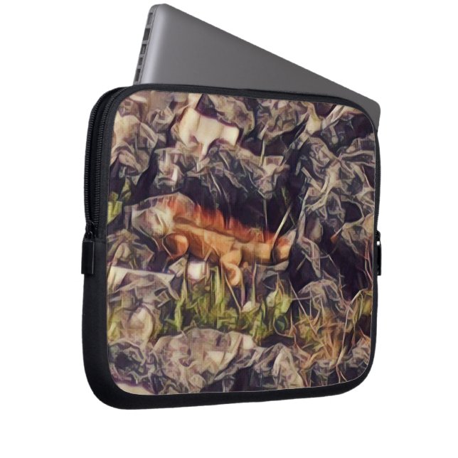 Funda Para Portátil Naranja Guana Art (Anverso derecho)