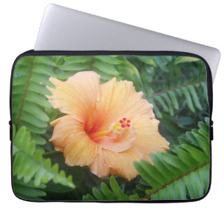 Funda Para Portátil Naranja Hibiscus Flower with Fermes