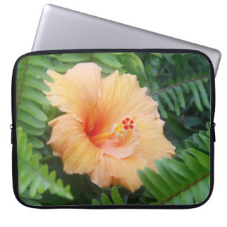 Funda Para Portátil Naranja Hibiscus Flower with Fermes