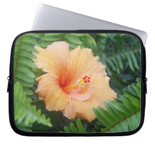 Funda Para Portátil Naranja Hibiscus Flower with Fermes