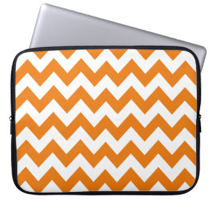 Funda Para Portátil Naranja negrita Chevron