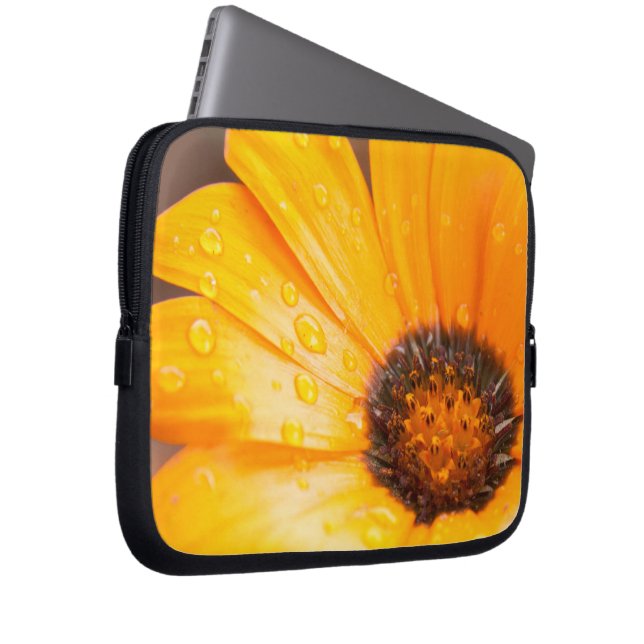 Funda Para Portátil Naranja Primavera Flash Día de África Cierre (Anverso derecho)