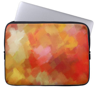 Funda Para Portátil Naranja Resumen Pintura de arte 31
