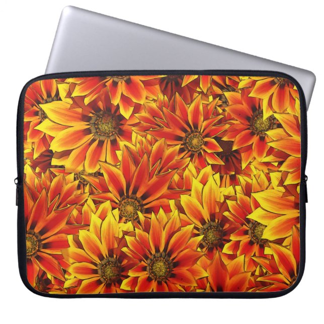 Funda Para Portátil Naranja Sunflowers (Frente)