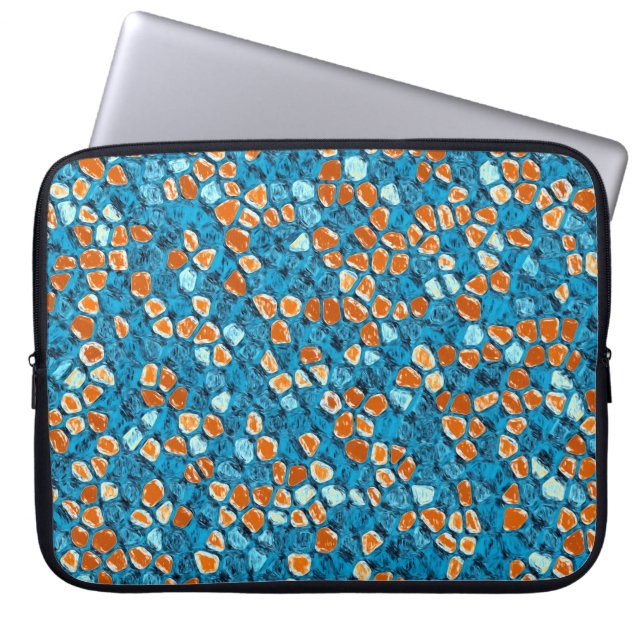 Funda Para Portátil Naranja y azul (Frente)