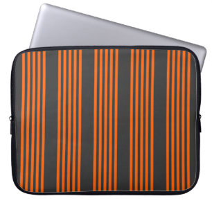 Funda Para Portátil Naranja y carbón vegetal cinco rayas