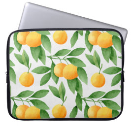 Funda Para Portátil Naranjas acuarelas o patrones de mandarinas