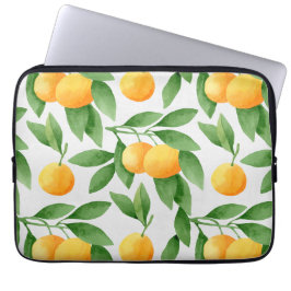 Funda Para Portátil Naranjas acuarelas o patrones de mandarinas