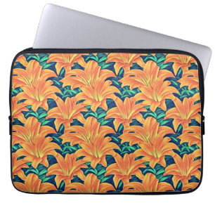 Funda Para Portátil Naranjas Day Lilis con hojas verdes