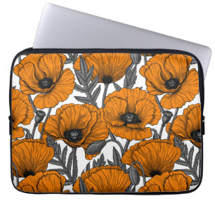 Funda Para Portátil Naranjas de cachorros en blanco
