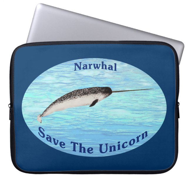 Funda Para Portátil Narwhal - Salven al unicornio (Frente)