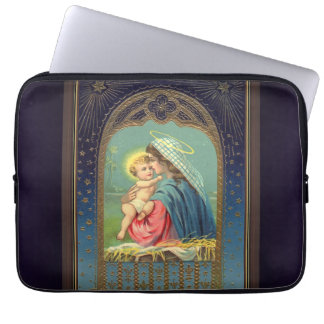 Funda Para Portátil Natividad María Sosteniendo El Niño Jesús