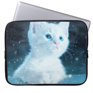 Funda Para Portátil Naturaleza animal del arte de la nieve del gato